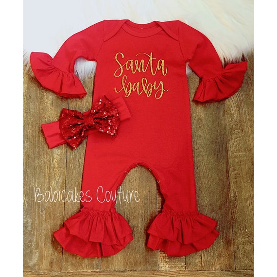 santa baby outfit baby girl