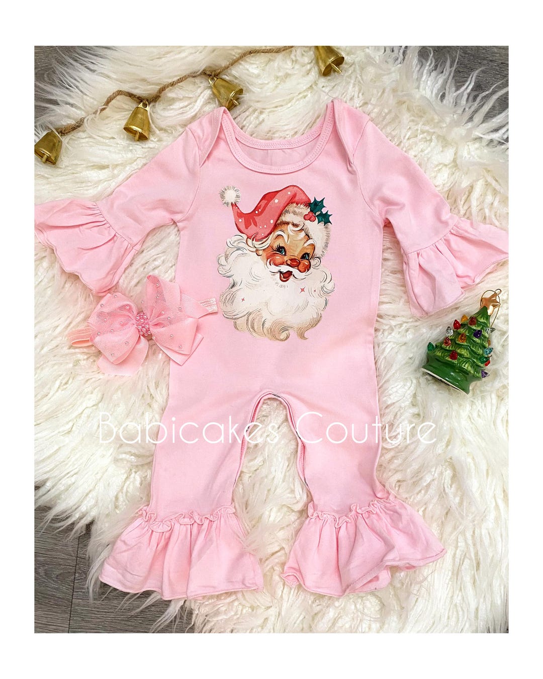 Pink Santa Baby Onesie