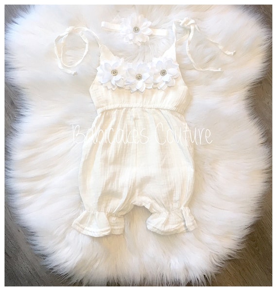 Hippie Baby Clothes Bohemian Clothing Vintage Style Romper Baby Ruffle Romper Summer Baby Romper Boho Baby Romper Boho Chic Baby