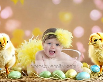 Babys 1st Easter, Easter Feather Bloomer, Yellow Feather Bloomer, Yellow Feather Diaper Cover, Yellow Feather Tutu, Feather Baby Bloomer
