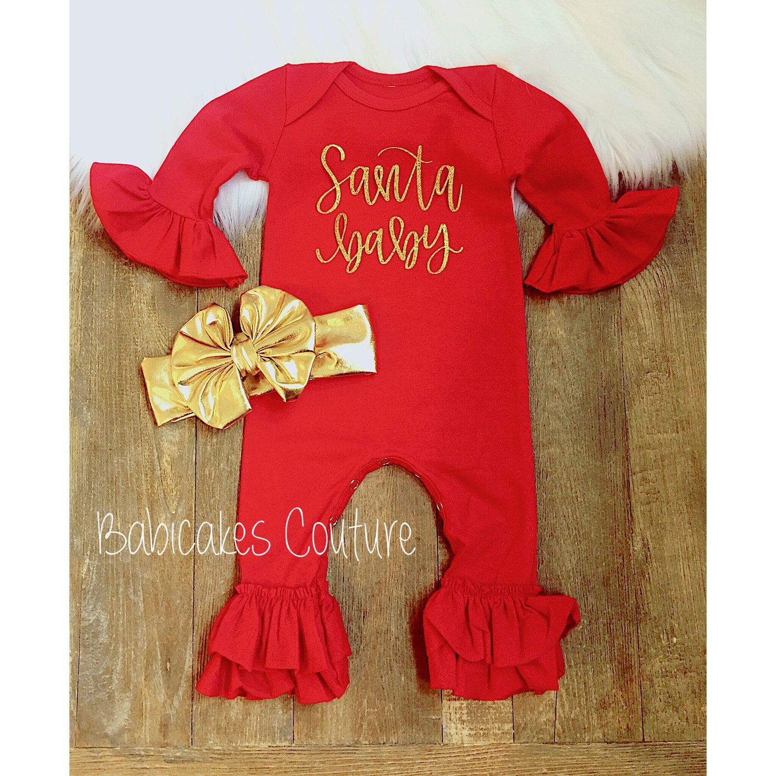 Baby's First Christmas Outfit Christmas Outfit Santa | Etsy