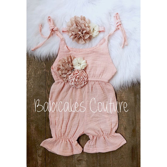 Baby Ruffle Romper Boho Baby Romper 