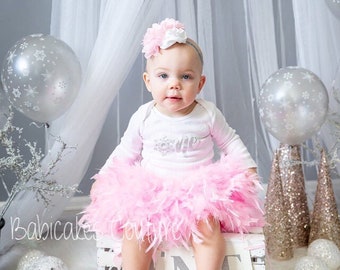 Winter Onederland 1st Birthday, 1st Birthday Girl Outfit, Snowflake Birthday, Pink and Silver Birthday Outfit, Winter Cake Smash Outfit