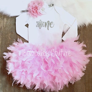 Winter Onederland 1st Birthday, 1st Birthday Girl Outfit, Snowflake Birthday, Pink and Silver Birthday Outfit, Winter Cake Smash Outfit