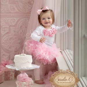 Feather Skirt Pink Feather Bloomer /& Headband Set 1st Birthday Feather Outfit 1st Birthday Girl Outfit Cake Smash Outfit Feather Tutu