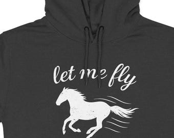 Horse Lover Fleece Hoodie, Funny Quote, Cozy Sweatshirt