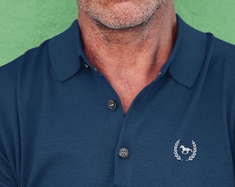 Laurel Wreath Embroidered Short Sleeve Polo Shirts Classic