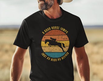 Camiseta de salto ecuestre / Regalo divertido para amantes de los caballos