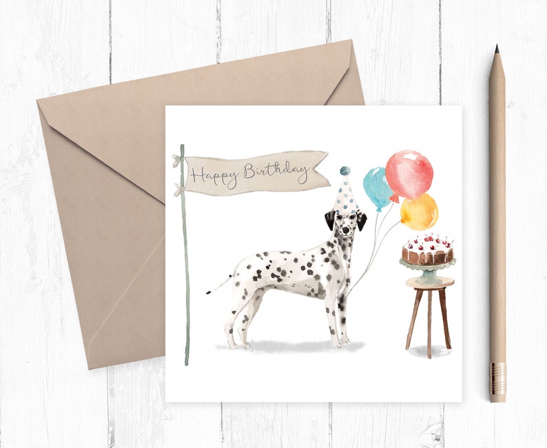 Dalmatian Birthday Card Bild 3
