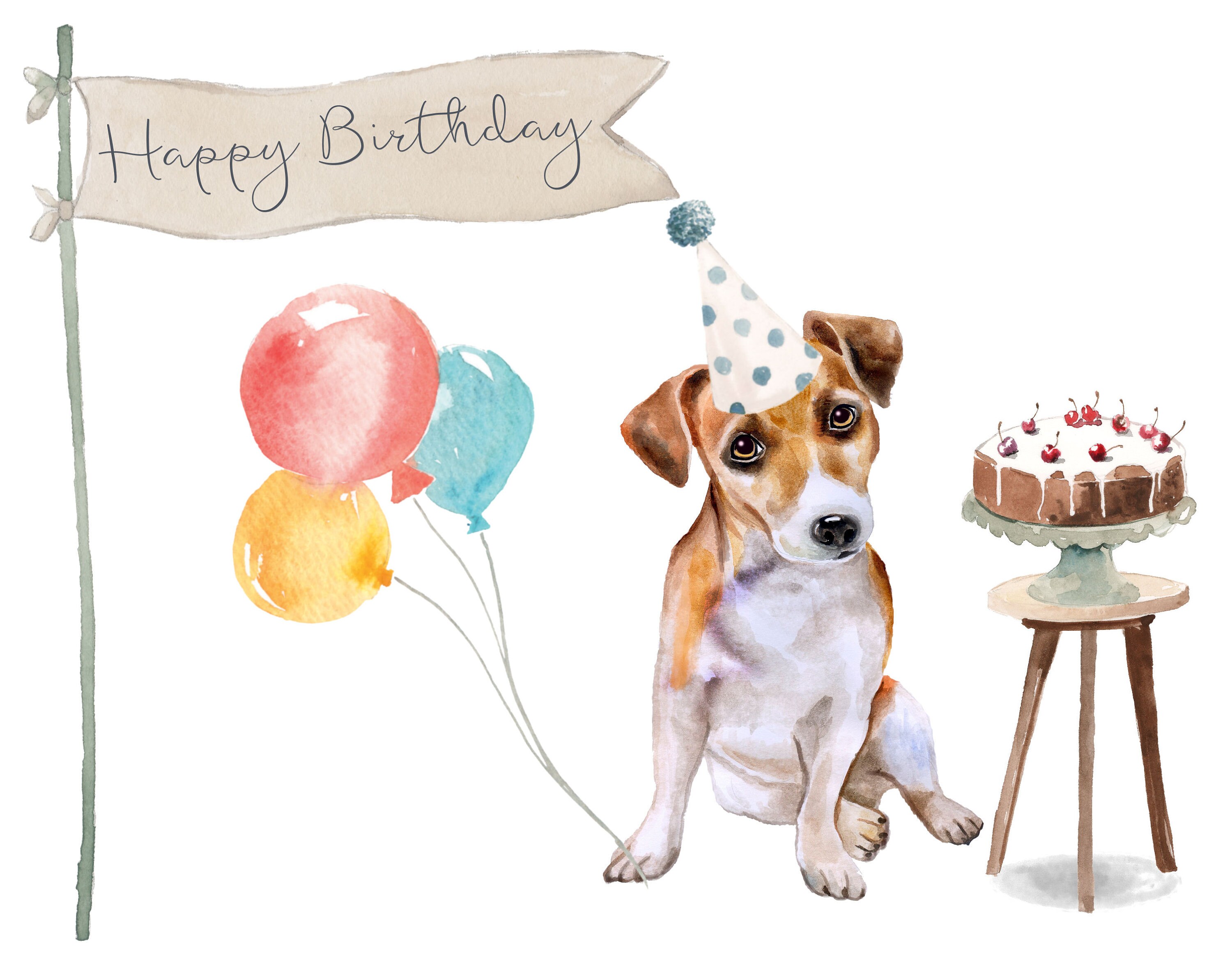 Jack Russell Birthday Card Etsy UK