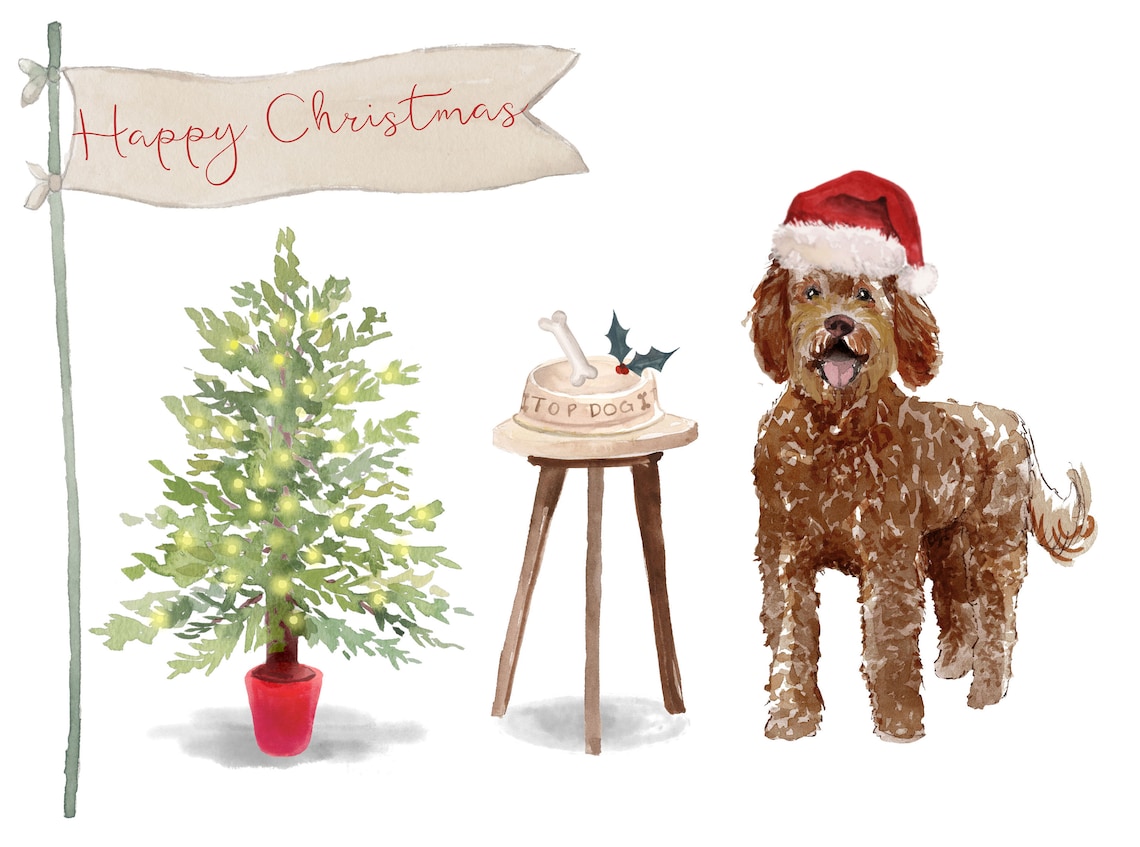 Labradoodle Christmas Card Christmas Gift for Dog Lovers Etsy UK
