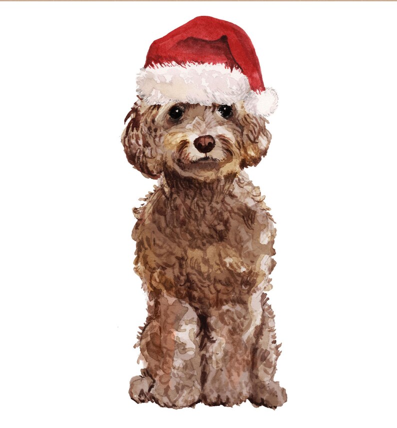Cockapoo Christmas Card Pack of 10 Christmas Gift for Dog Etsy