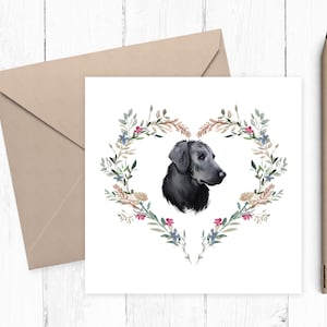 Flat Coated Retriever Card - Flat - Coated Retriever - Retriever - Flatcoated Retriever