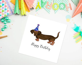 Dachshund Birthday Card