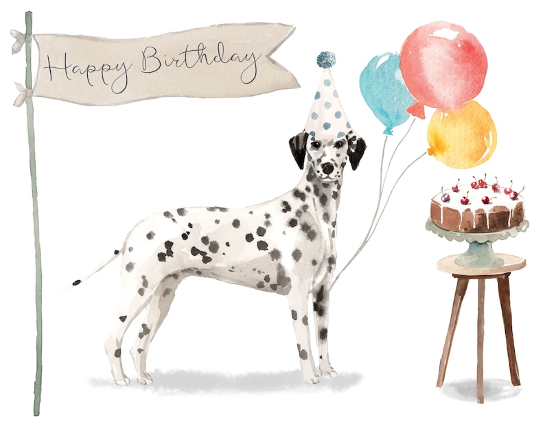 Dalmatian Birthday Card Bild 4