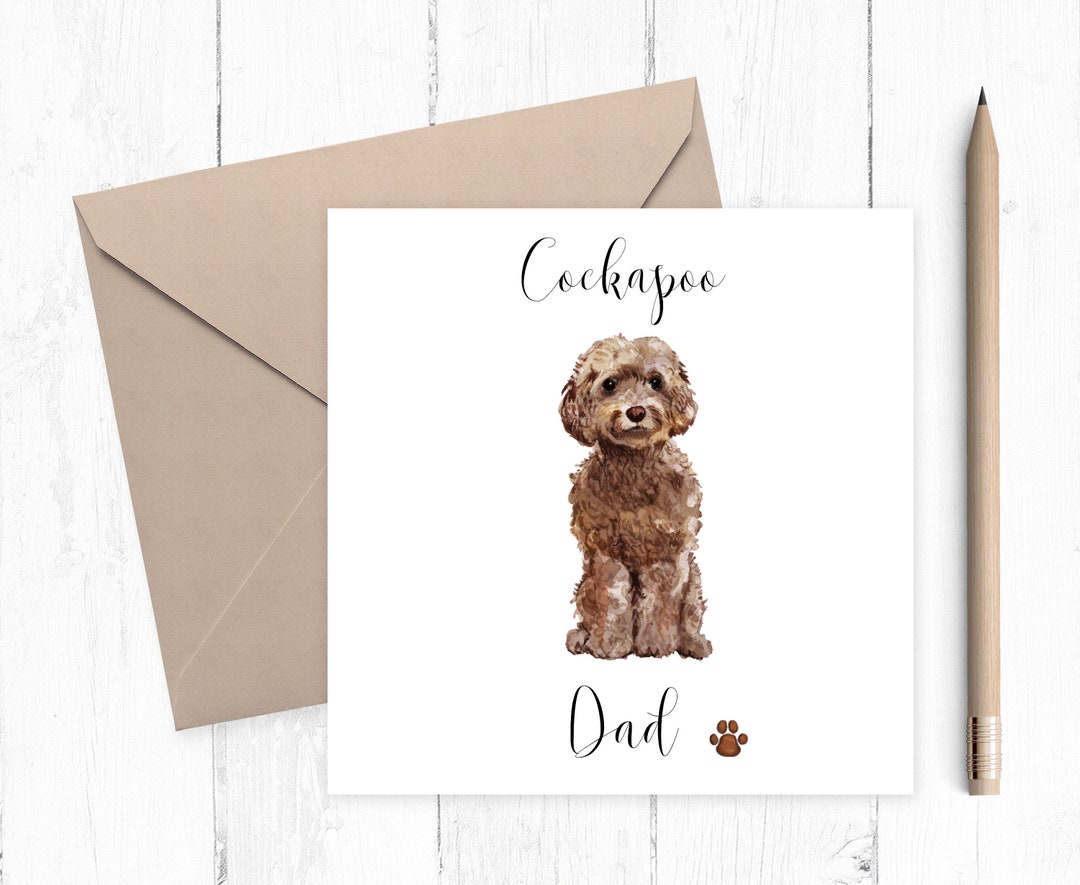 Cockapoo Dad Card Ideal Gift for Father's Day Cockapoo Father's Day ...