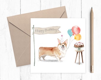 Corgi Birthday Card