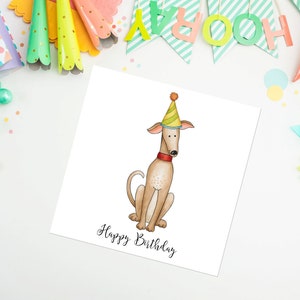 Greyhound Birthday Card