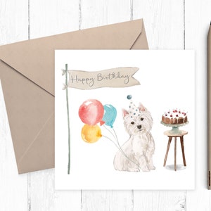 West Highland Terrier Birthday Card