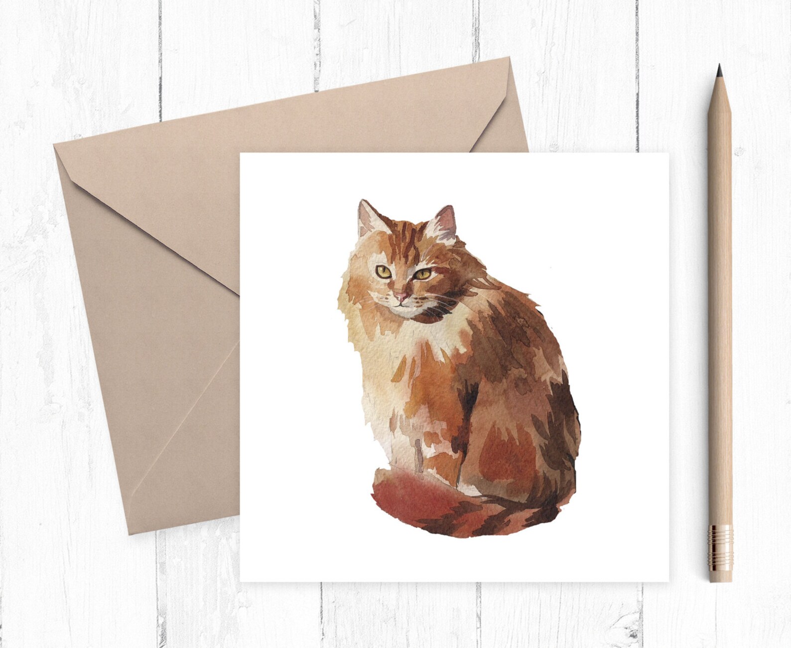 Ginger Cat Birthday Card Etsy UK