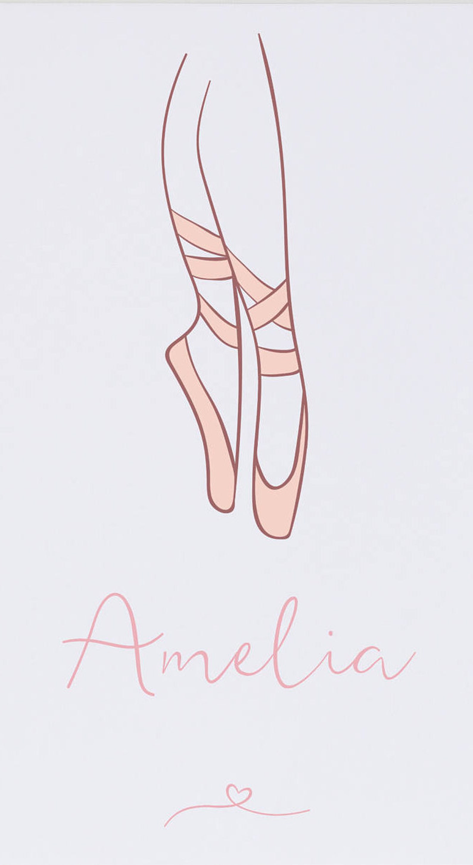 ballerina pointe shoes personalised print - art print - pointe shoes - ballet - ballet print - ballerina - ideal gift for ballet