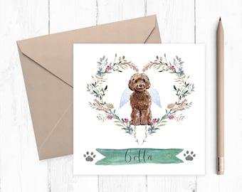 Dog Sympathy Card - Personalised Pet Loss Card - Pet Sympathy Card - Personalised Dog Loss Card - Pet Memorial Card - Loss of Dog Card