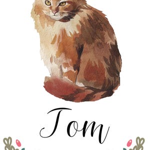 Cat Pet Portrait Ideal Christmas Gift for Cat Lovers secret santa gift image 3