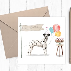 Dalmatian Birthday Card Bild 1