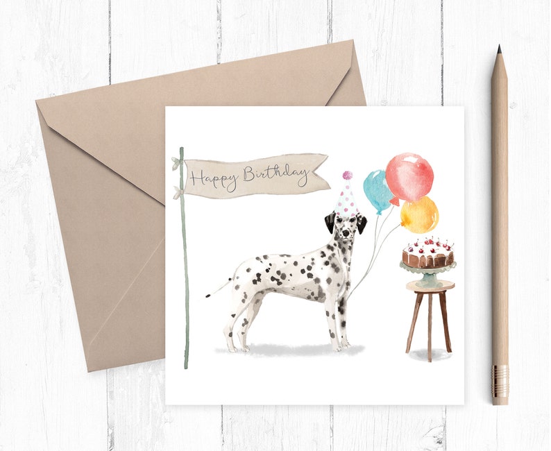 Dalmatian Birthday Card Bild 1