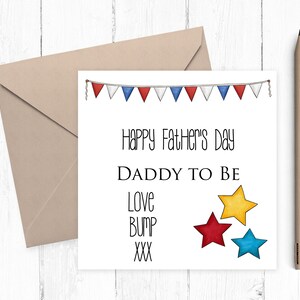 Daddy to Be Card Father's Day Card Personalised Father's Day Card Daddy Card Daddy to be Father's Day Card card from the bump image 1