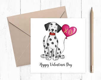 Dalmatian Valentine Card