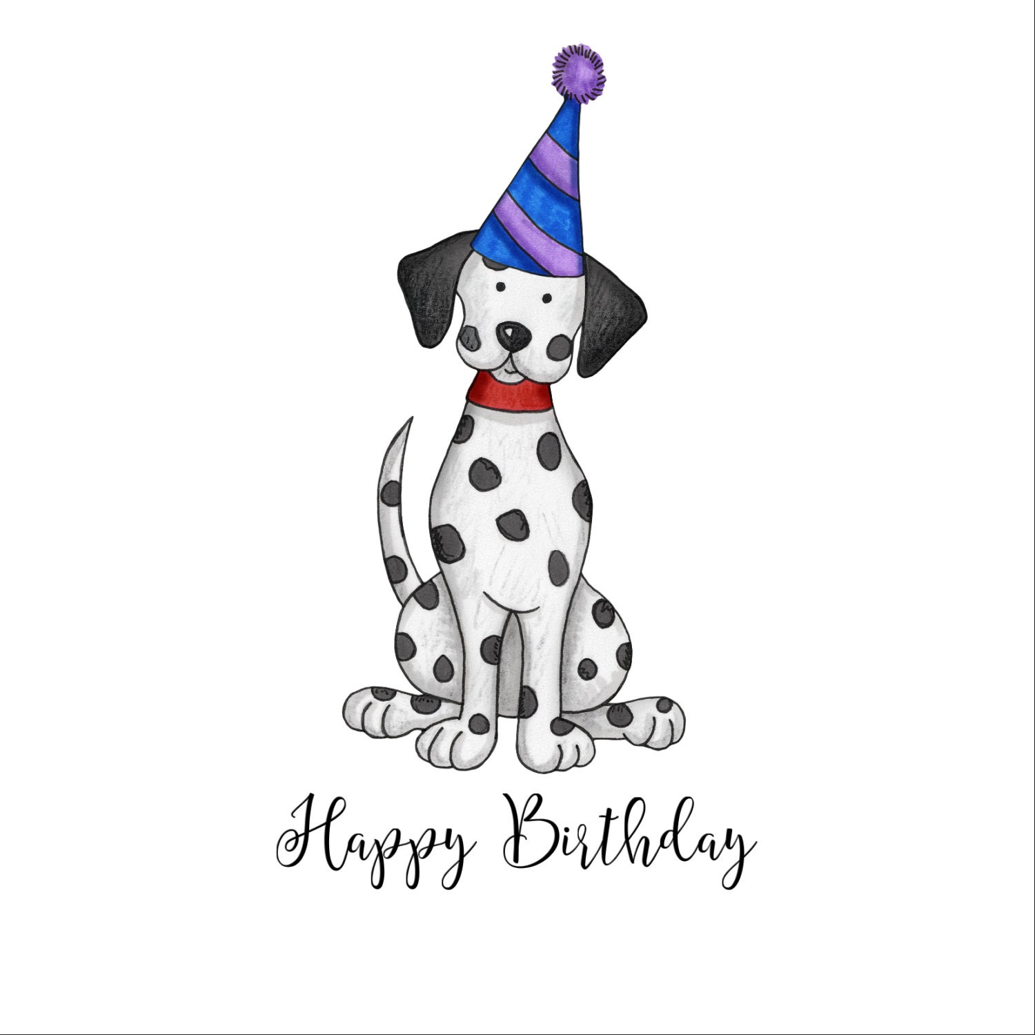 Dalmatian Birthday Card Etsy