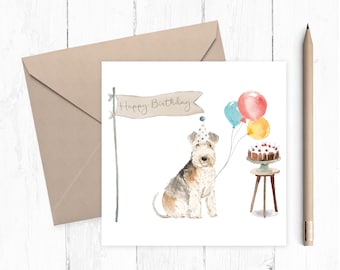 Lakeland Terrier Birthday Card - Pack of Ten