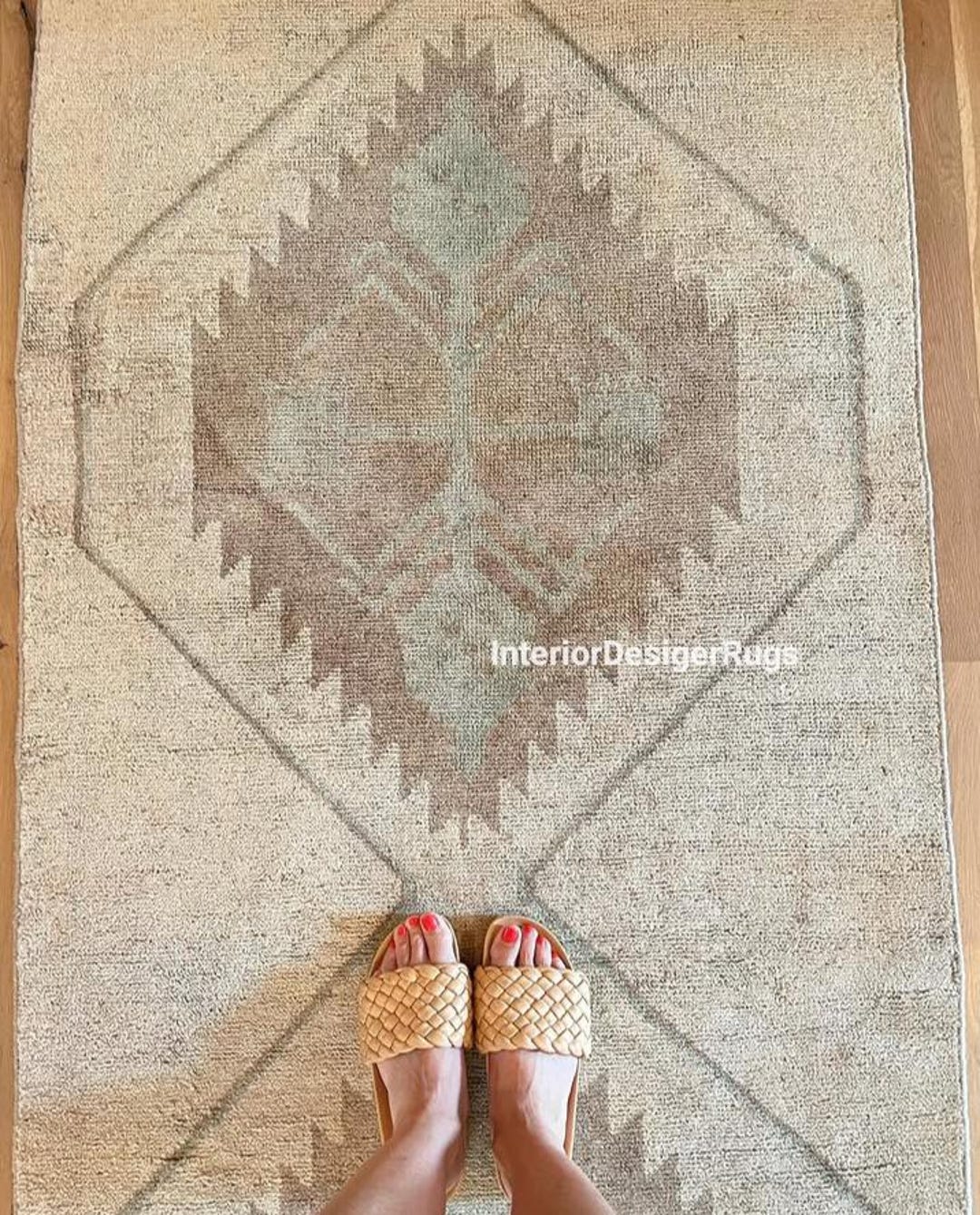 4x18 Rug Muted Runner Rug Oushak Rug Hallway Runner Turkish Rug Hand Knotted Rug ...