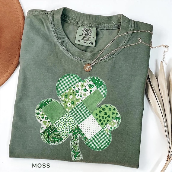 Comfort Colors Shamrock Tee: Faux Patchwork St. Patrick's Day Shirt