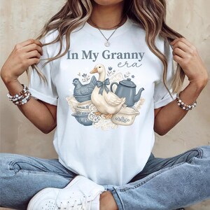 In My Granny Era Shirt, Grandma Core Tee, Vintage Cottagecore Tshirt, Farmhouse Grandma Gifts image 8