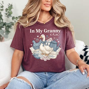 In My Granny Era Shirt, Grandma Core Tee, Vintage Cottagecore Tshirt, Farmhouse Grandma Gifts image 2
