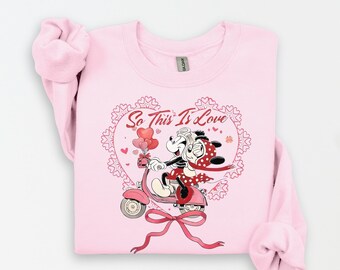 Mickey Minnie Sweatshirt :Disney Valentine Crewneck Trip