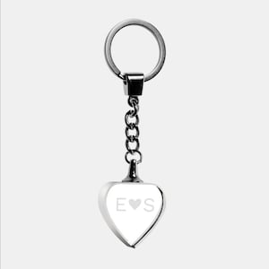 Personalized Simple Heart Treasure Keychain