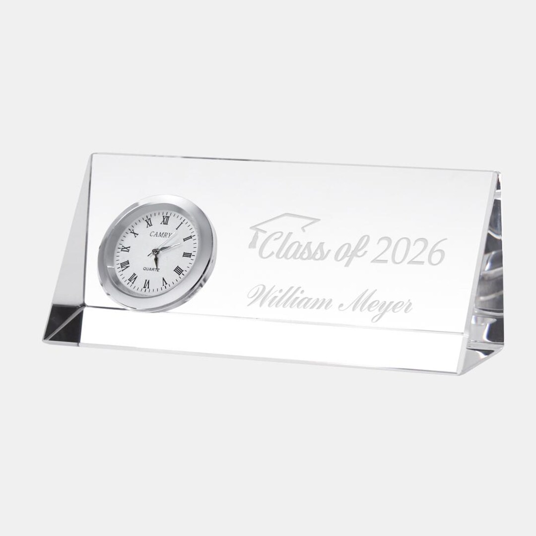 Personalized Graduation Triangle Side Clock - Etsy