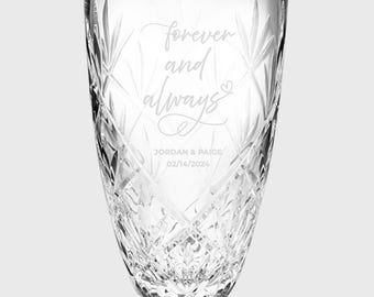 Personalized Forever and Always Joan Vase | Hand Cut