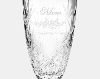 Personalized Mom Joan Vase | Hand Cut