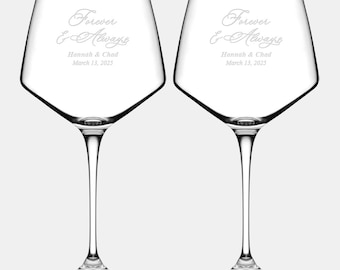 Personalized RCR Aria Gin Wine Glass Pair, 24oz