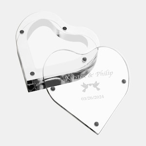 Personalized Love Birds Acrylic Ring Box