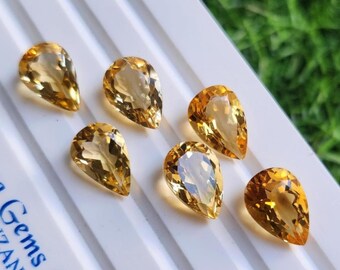 Natural Citrine Gemstone - AAA Pear Cut, Jewelry Making