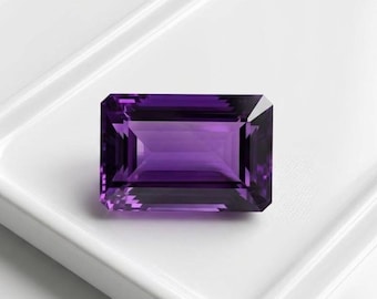 Natural Amethyst Gemstone – AAA Color, Genuine amethyst for Jewelry Making | Faceted amethyst loose gemstone | february birthstone Supply