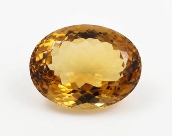 Honey Quartz Gemstone Loose, Faceted Citrine Yellow Quartz, Natural Oval Cut Honey Quartz for Jewelry making