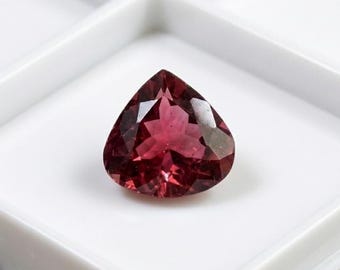 AAA Quality Natural Pink Tourmaline Heart - Heart Cut Faceted Gemstone for Custom 18K Gold Jewelry & Ring Making