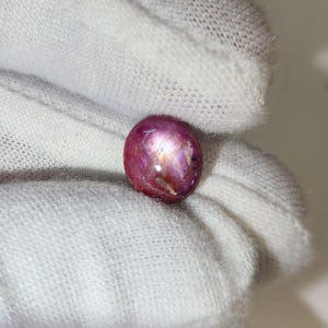 Natural Star Ruby Cabochon – 5.88 Carat Oval Gemstone