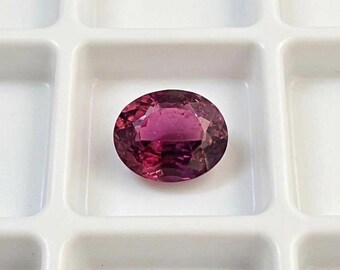 Natural Pink Tourmaline Gemstone - 8x10mm Oval Cut - AAA Quality Pink Tourmaline for Necklace Making - 1 Piece